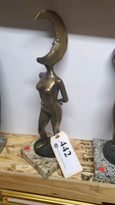 17" BRONZE STATUE AFTER BUSTAMANTE