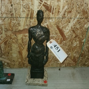 17" BRONZE STATUE AFTER GIACOMETTI