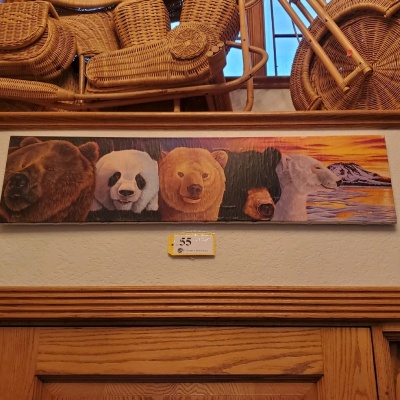 CANVAS PRINT "BEARS" (40X10)