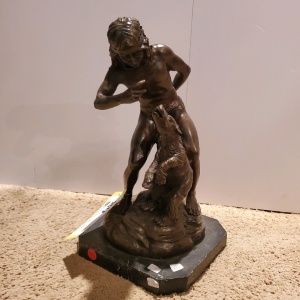 13" AFTER BARTLETT BRONZE STATUE