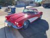 1961 Corvette, 2-Door convertible in "roman red" w/ white contrasting cove, black interior, Chevy 357 high performance 5 speed engine, 4 New Tires,  3,534 miles indicated, built at St. Louis assembly plant, VIN: 10867S106702.