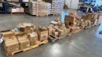 LOT ASSTD LAMP AND FAN METAL PARTS, (5 PALLETS)