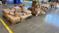LOT ASSTD LAMPS AND FAN PARTS,, (4 PALLETS)