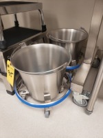Stainless Steel Bucket w/Wheel Dollies (2 Each)
