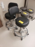 Pedigo Surgeon Stools w/Back Rest (2 Each)