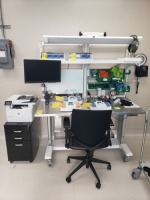 Steris Prep 63 Deluxe Electric Work Station w/Chair, Monitor, Printer, Etc. (Lot)