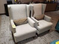 Upholstered Wingback Arm Chairs (2 Each)