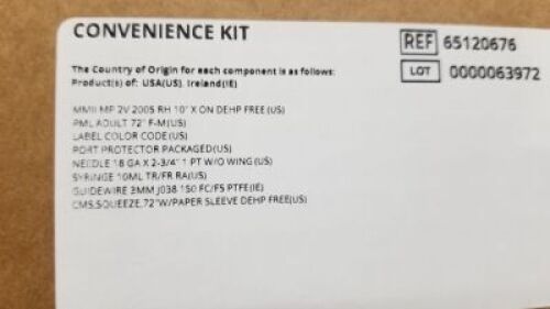 Namic Convenience Kit Hospital Supplies
