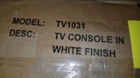 TV Console White Finish #TV1031 (Open Box)
