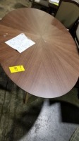 Inmod Starburst Oval Dining Table, Walnut #AE1203
