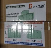 Deckman 3-Way Right Angle Corner Bracket Stainless Steel (2 Each)