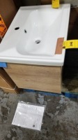24" Wall Mount Vanity Set Cabinet / Ceramic Top #TBE-244