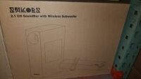 2.1 CH Sound Bar W/ Wireless Sub Woofer (1 Set) Sakobs