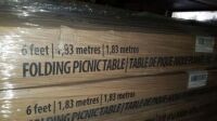 Lifetime 6' Folding Picnic Tables (As Is) #22119 (2 Each) , Items must be paid for & removed by 4:00 PM on Monday, July 24, 2023. No Exceptions!