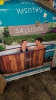 HelsinkiPortable Spa w/Air Jet System w/Cover (As Is) (Open Box) , Items must be paid for & removed by 4:00 PM on Monday, July 24, 2023. No Exceptions!