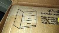 3-Drawer Dresser 19154H, Items must be paid for & removed by 4:00 PM on Monday, July 24, 2023. No Exceptions!
