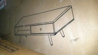 Modway Furniture Transmit Coffee Table #EEI-2528-WAL-WHI , Items must be paid for & removed by 4:00 PM on Monday, July 24, 2023. No Exceptions!