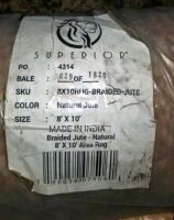 Superior 8x10 Rug #8x10 Rug-Braided-Jute , Items must be paid for & removed by 4:00 PM on Monday, July 24, 2023. No Exceptions!