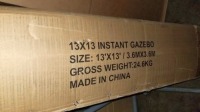 13x13 Instant Gazebo , Items must be paid for & removed by 4:00 PM on Monday, July 24, 2023. No Exceptions!