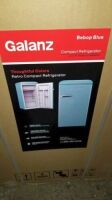 Galenz Compact Refrigerator #GLR33MBER10 , Items must be paid for & removed by 4:00 PM on Monday, July 24, 2023. No Exceptions!