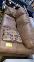 Ashley 84" Sofa w/2-Pillows (Brown) , Items must be paid for & removed by 4:00 PM on Monday, July 24, 2023. No Exceptions!