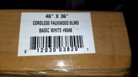 Fauxwood Cordless Blinds, 46" x 36" (4 Each) , Items must be paid for & removed by 4:00 PM on Monday, July 24, 2023. No Exceptions!