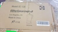 Elite Gourmet 1.8L Stainless Steel Percolators #EC-120 (4 Each) , Items must be paid for & removed by 4:00 PM on Monday, July 24, 2023. No Exceptions!
