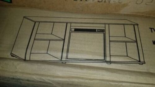 TV Stand w/Fireplace, #21348GYWF, Items must be paid for & removed by 4:00 PM on Monday, July 24, 2023. No Exceptions!