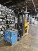 Yale Stand-Up Electric Reach Truck, 3,500 Lb. Capacity, m/n NR035ACNL36TV095, s/n A815N025915 w/Battery Charger