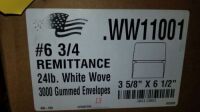 3 5/8" x 6 1/2" Gummed Envelopes 3000 (Box)