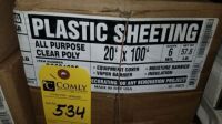 20'x100' Plastic Sheeting 4mil