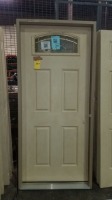 34" 4-Panel Door Fiberglass w/Fanlight (2 Each)