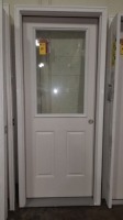 32" P/H 1/2 Lite 2-Panel Door Fiberglass