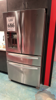 WHIRLPOOL REFRIGERATOR MODEL: WRX735SDBM04 ( BUYER MUST CAP OFF WATER LINE), (DELAYED PICK UP) (LOCATION: LUNCH ROOM)