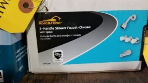 3-Handle Shower Faucet Chrome