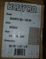 33 1/2 x 21"x9" Undermount Quartz Sink