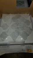 Elida 11.22x11.61 White Marble Arabesque 4(9) (36 pcs)