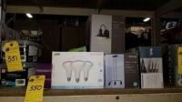 Assorted Led Light Fixtures, Smart Wifi Bulbs, etc. (Lot)