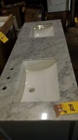 Elegant D&eacute;cor 60" Bathroom Vanity w/Marble Top Double Bowl (As Is)