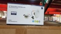 4" Dimmable LED Recessed Down Lights (20 Each) (All items must be paid for & removed by Monday, September 18, 2023. NO EXCEPTIONS! PLEASE DO NOT PARTICIPATE IN THE SALE IF YOU CAN NOT PAY & PICK UP BY THE REMOVAL DATE.)
