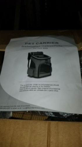 Pet Carrier Items must be paid for & removed by 4:00 PM on Friday, October 6, 2023. No Exceptions!