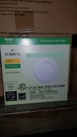 LED 6" Dimmable Flushmount LED Disk 2(12) Items must be paid for & removed by 4:00 PM on Friday, October 6, 2023. No Exceptions!