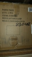 Douglas Table Lamp #710153 Items must be paid for & removed by 4:00 PM on Friday, October 6, 2023. No Exceptions!