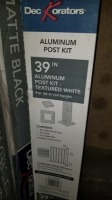 Assorted Alum Post Kits Items must be paid for & removed by 4:00 PM on Friday, October 6, 2023. No Exceptions!