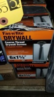 Fas N Tite Coarse Thread Drywall Screws 6x1 5/8 (Boxes) Items must be paid for & removed by 4:00 PM on Friday, October 6, 2023. No Exceptions!