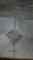 Anteros 4-Light Geometric Crystal Chandelier