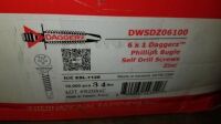 6" x 1" Daggers Self Drill Screws (10,000 Pieces) (Box)