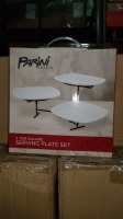 Parini 3 Tier Square Serving Plates 3 (8) (Case)