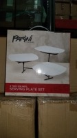 Parini 3 Tier Square Serving Plates 2 (8) (Case)