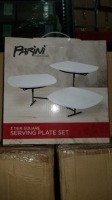 Parini 3 Tier Square Serving Plates 1 (8) (Case)